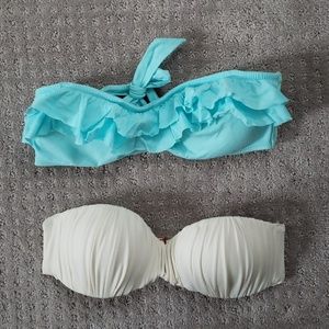 5/40 Set of 2 H&M bikini bandeau tops strapless